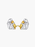 Dog earrings on a white background
